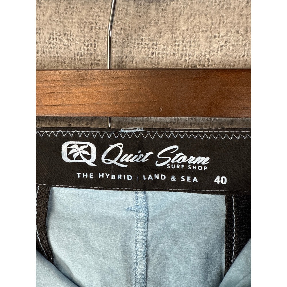 NWT Quiet Storm Surf Shop Blue Hybrid Land &‎ Sea New Order Shorts Mens Size 40 - Picture 7 of 11